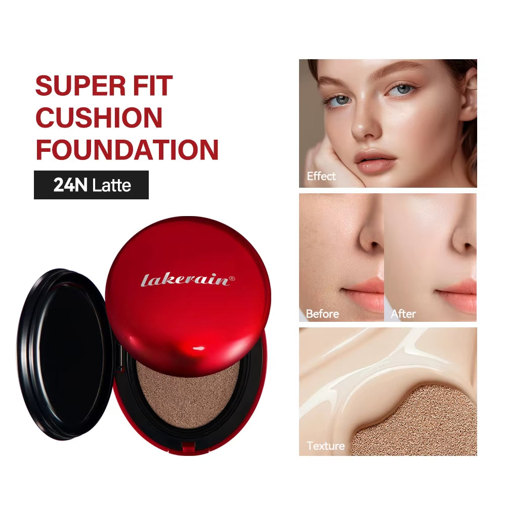 72 Hours Long-Lasting Super Fit Cushion Foundation Full Coverage Waterproof Long-Lasting Concealer 9 Colors Makeup Semi-Matte