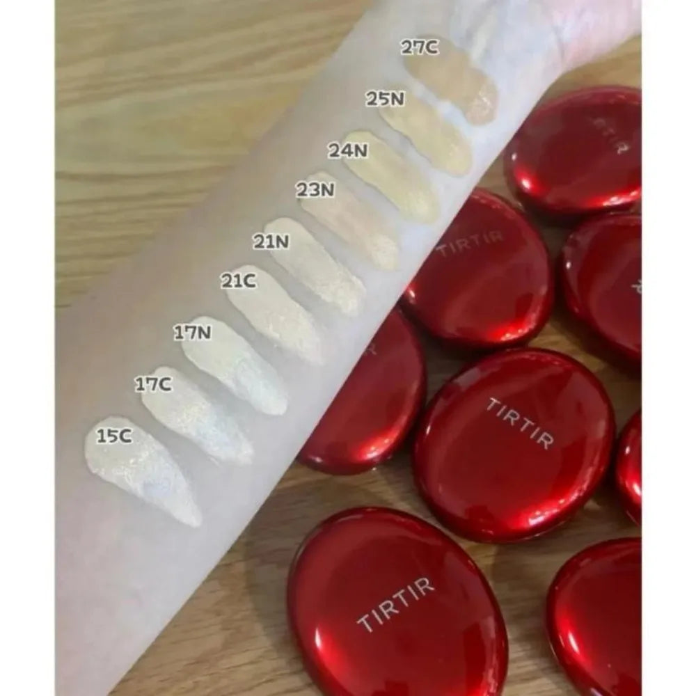 Original TIRTIR Korean Makeup - 21N 23N 55N Red Air Cushion Compact High Coverage Foundation, 80Ml Make-Up Fixer Spray