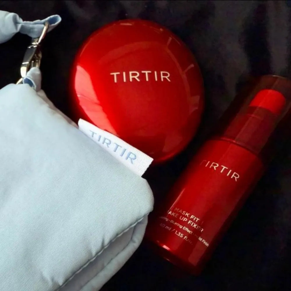 Original TIRTIR Korean Makeup - 21N 23N 55N Red Air Cushion Compact High Coverage Foundation, 80Ml Make-Up Fixer Spray