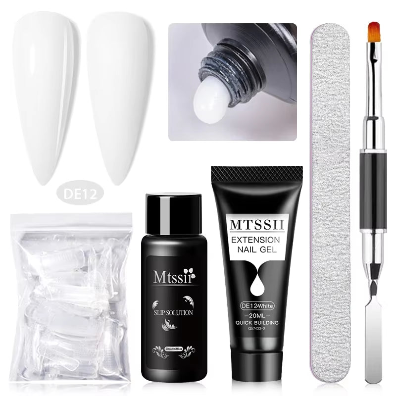 20M Extension Nail Gel Set Manicure Set Finger Quick Buliding Extension Gel Nail Polish Kit Soak off UV Gel LED Nail Art